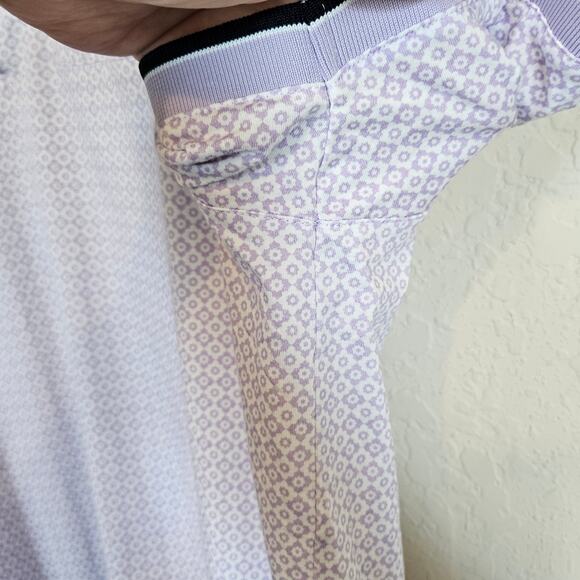 Ted Baker London Collared Lemsher Knit Stretch Polo Shirt Purple Size 5 Men's XL - Picture 4 of 9